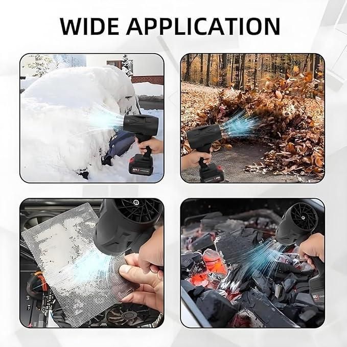 Cordless Turbo Jet Blower High Speed Handheld Air Duster for Car Cleaning & Dust Removal