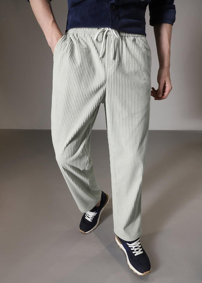 Men's Caudray Fabric Stylish Pants (Grey, Pack of 1)