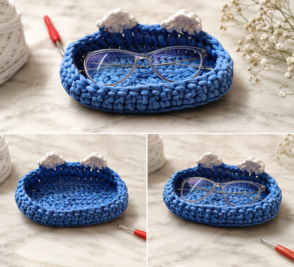 Kalashray Handmade Crochet Glasses Holder Tray