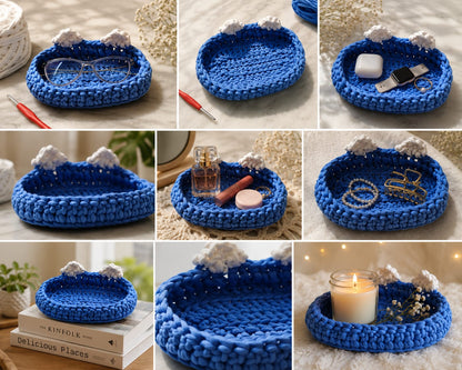 Kalashray Handmade Crochet Glasses Holder Tray