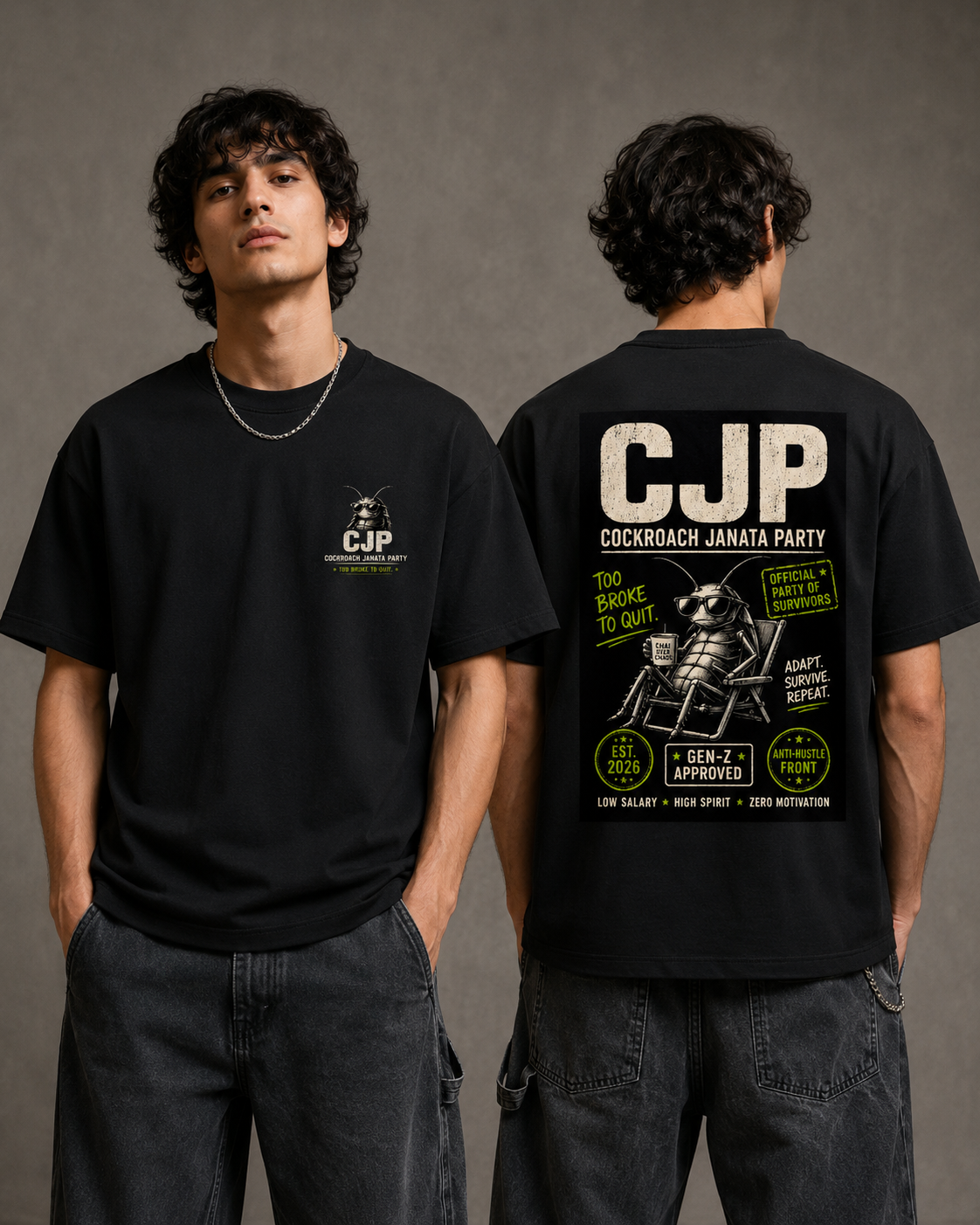 CJP (Cockrach Janta Party) Unisex Standard Crew T-Shirt