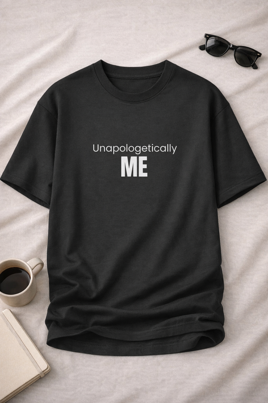 Unapologetically Me Unisex Oversized Standard Black T-Shirt