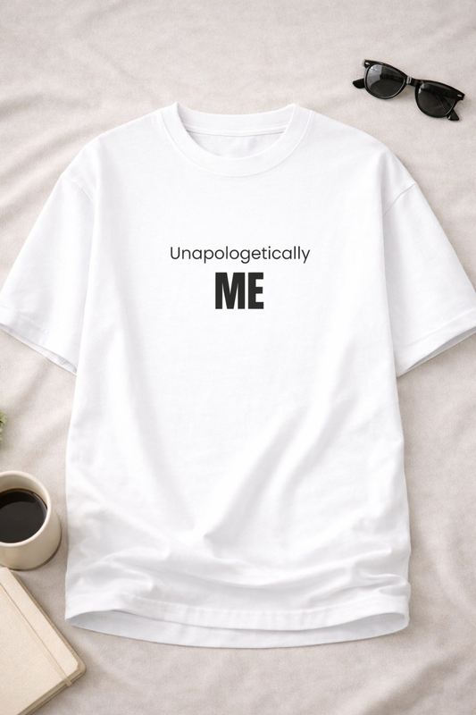 Unapologetically Me Unisex Oversized Standard White T-Shirt