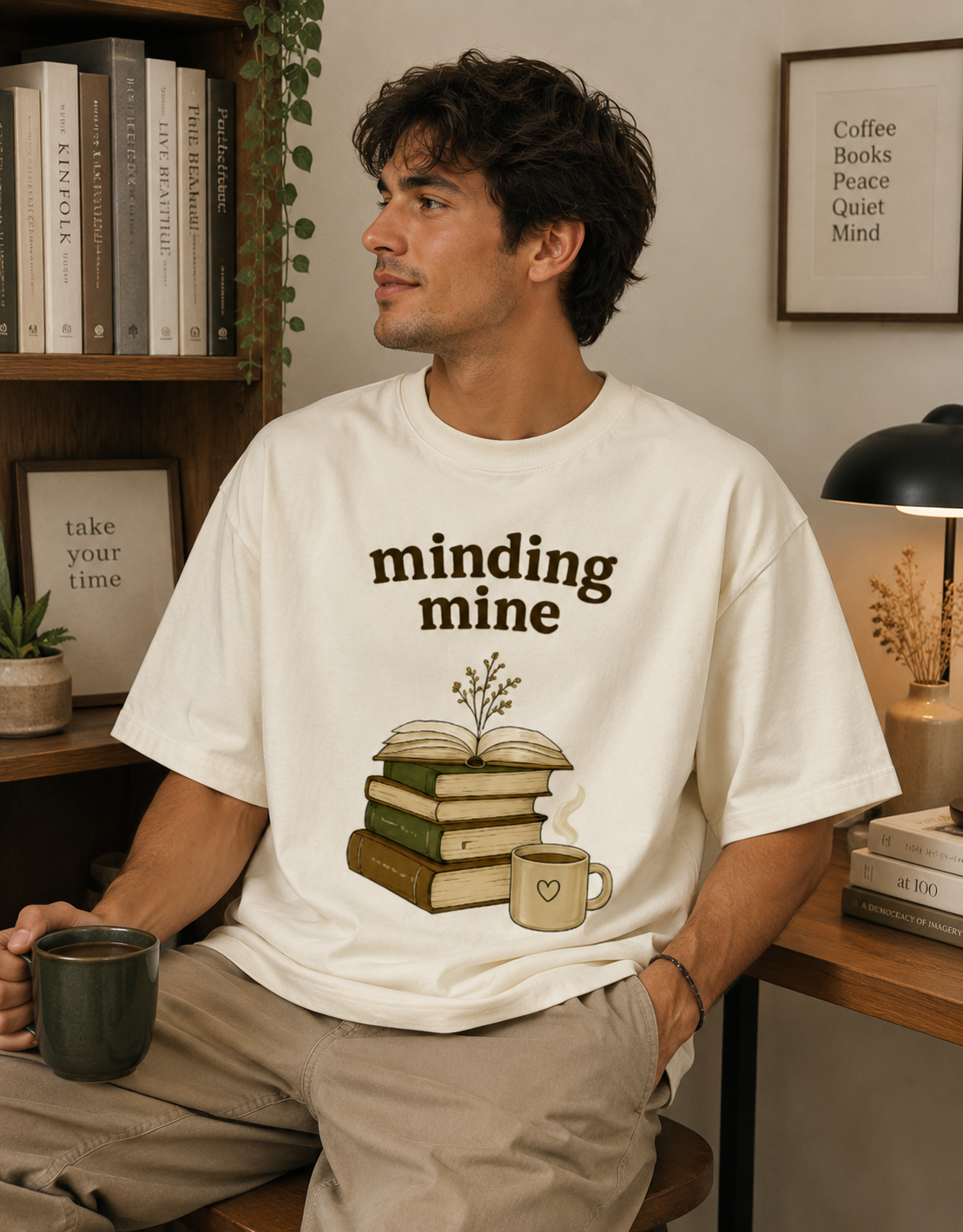 Minding Mine Front Unisex Oversized Classic T-Shirt