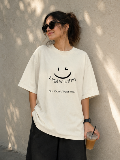 Laugh With Many Unisex Oversized Classic T-Shirt