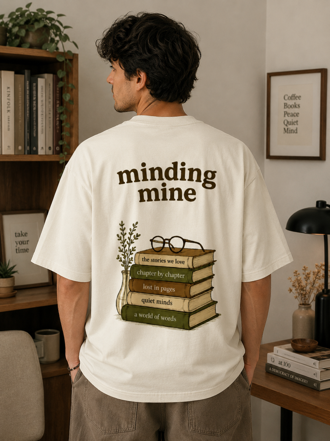 Minding Mine Back Print Unisex Oversized Classic T-Shirt