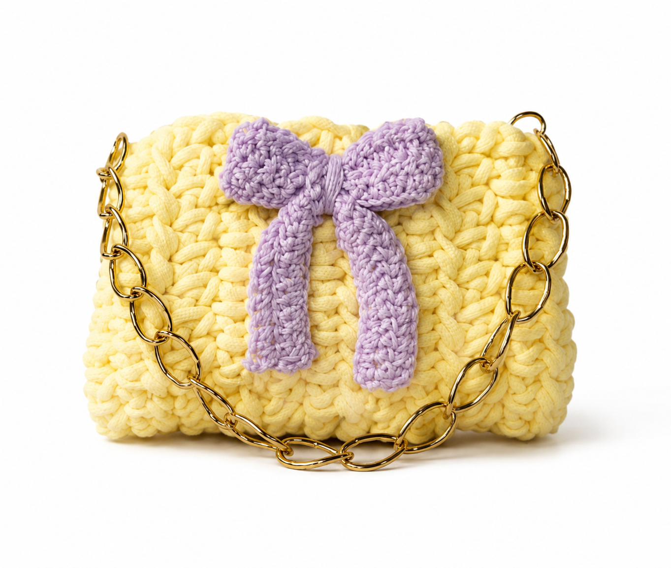 Kalashray Sunshine Bow Crochet Handbag