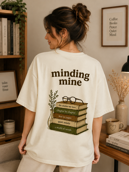 Minding Mine Back Print Unisex Oversized Classic T-Shirt