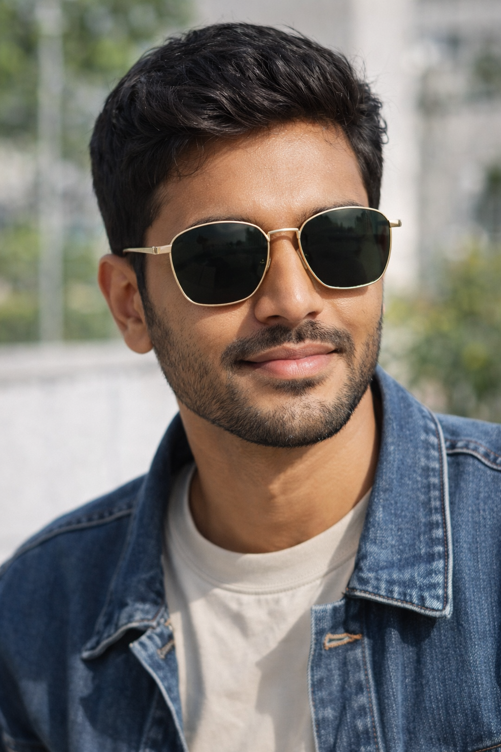 Suga Octagon Round Black Sunglass